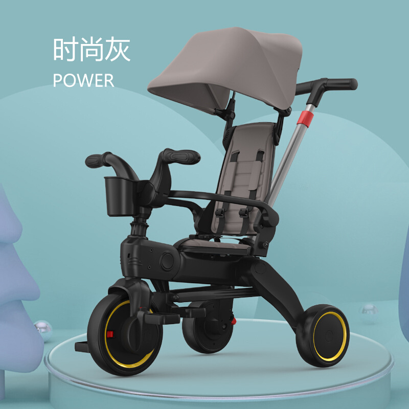 厂家儿童三轮车 1-5岁可折叠婴儿手推车 轻便宝宝脚踏车童车