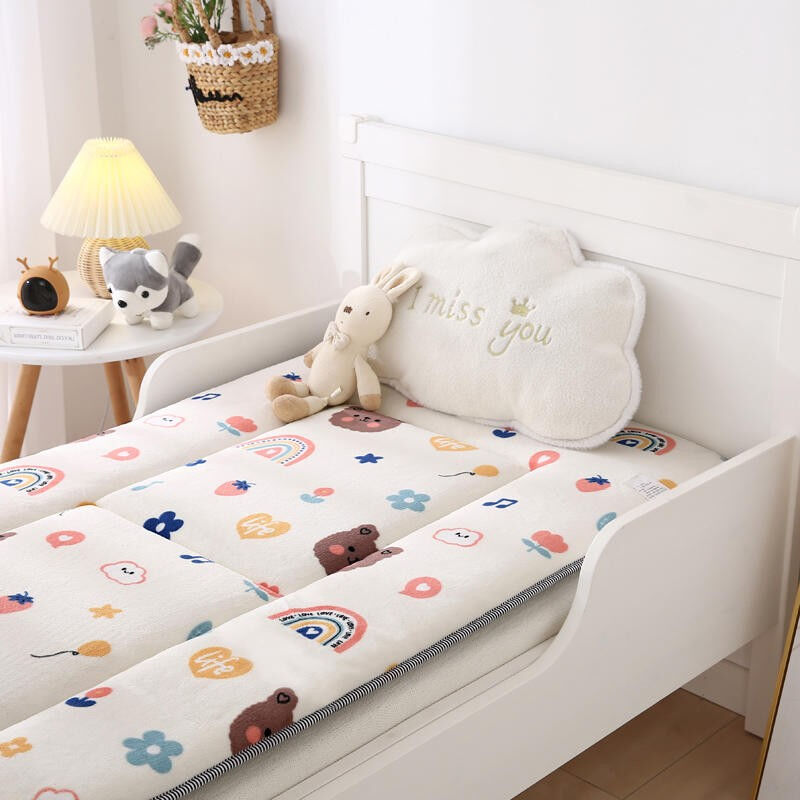 幼儿园卡通加厚床垫午睡婴儿床垫垫被120x60儿童床褥嘟嘟熊单垫子
