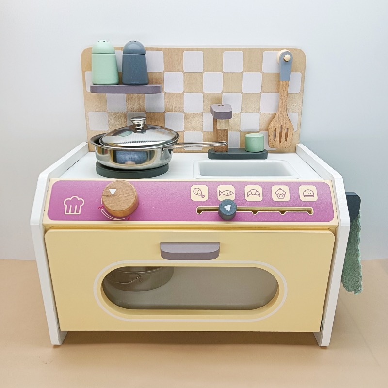 迷你小厨房木质儿童房益智模拟过家家幼儿玩具男女孩生日礼物3岁+