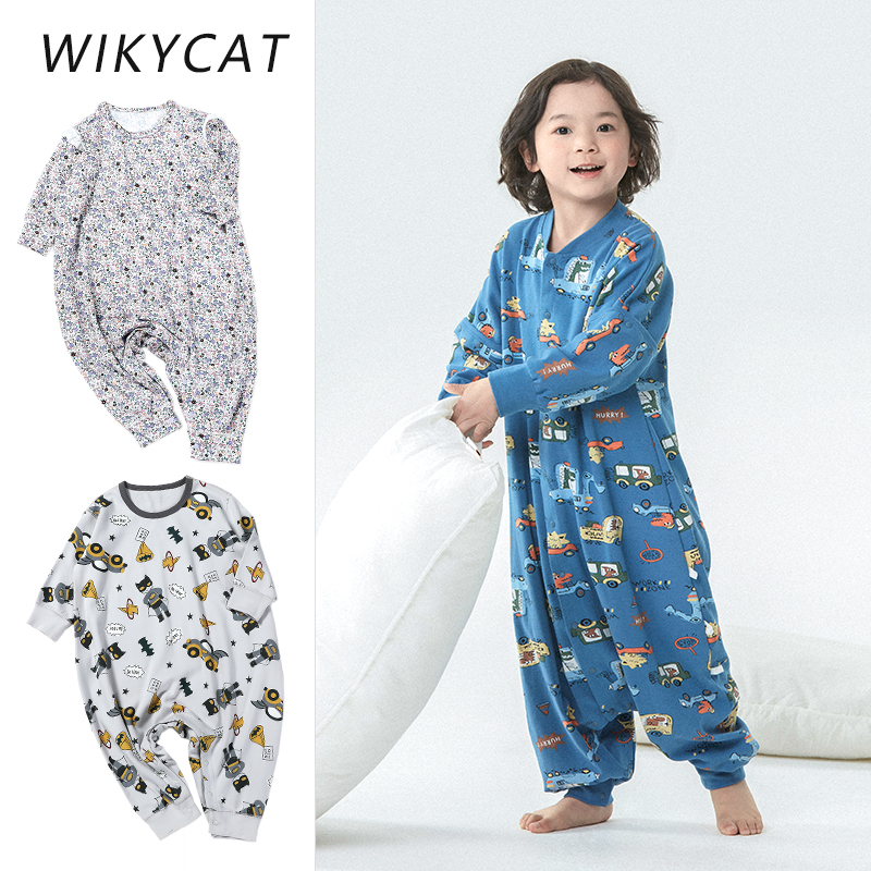 推荐威奇猫儿童睡袋3种厚度婴儿爬服连身衣睡袋睡衣