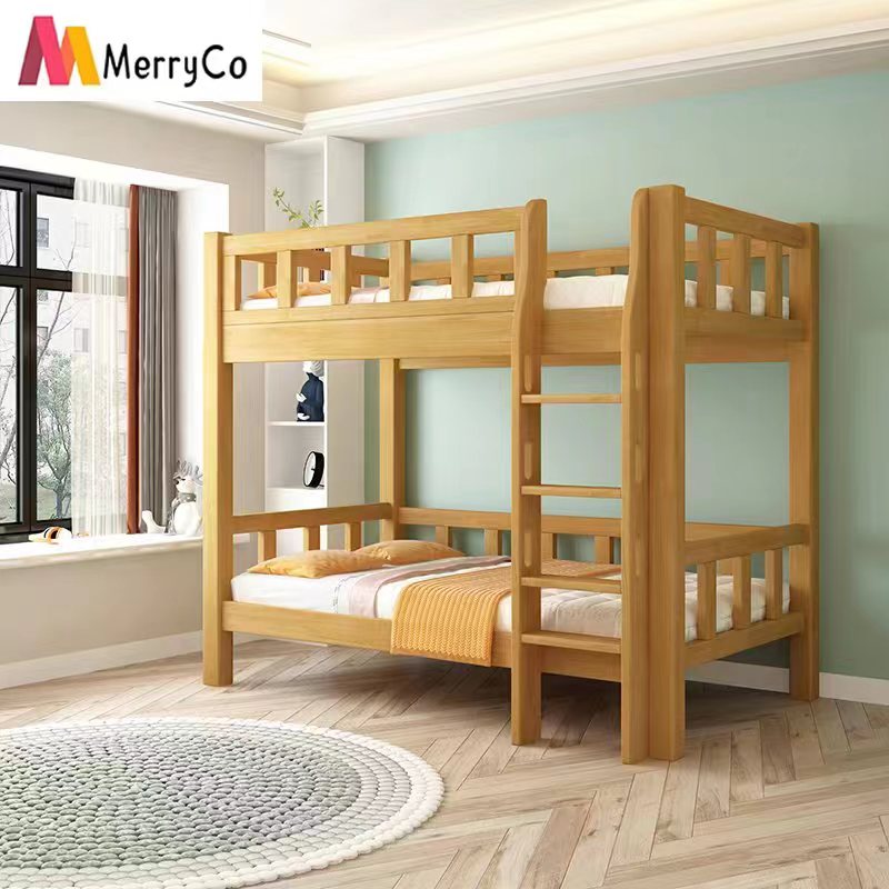 实木上下双层床宿舍上下铺床儿童子母床双层工程高低组合上下铺床