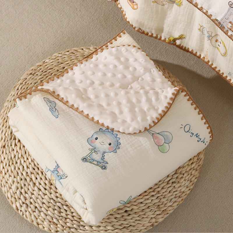 婴儿豆豆毯春秋宝宝新生盖毯安抚夏季棉被四季通用毛毯儿童小被子