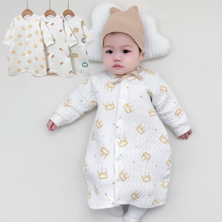 婴儿冬季保暖睡袋儿童夹棉睡衣宝宝连体衣新生儿防踢被春秋季包被