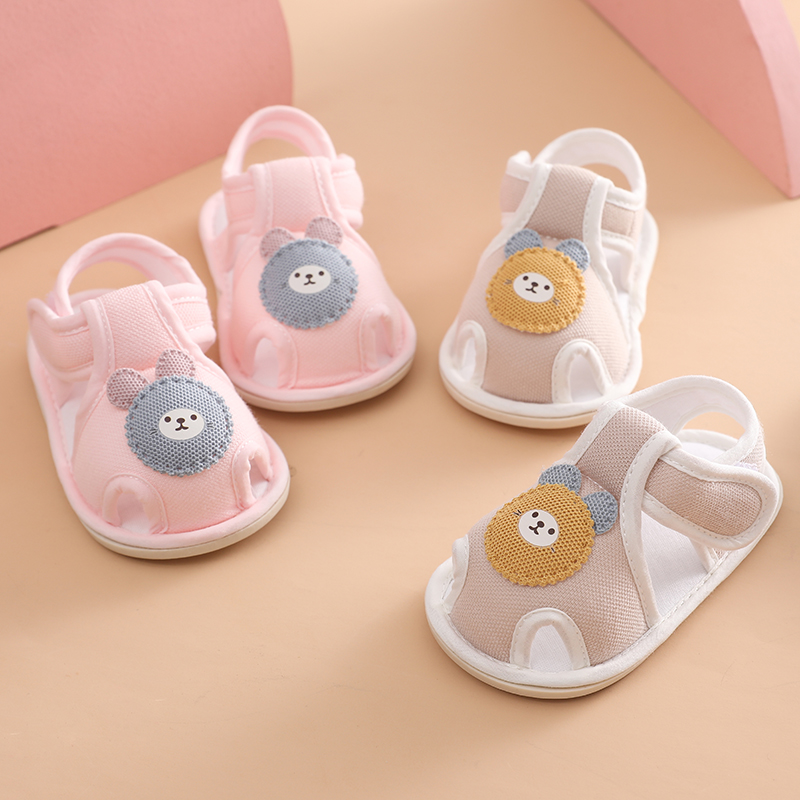 夏季0-1岁宝宝步前鞋6-12个月透气舒适男女软底防滑婴儿凉鞋不掉