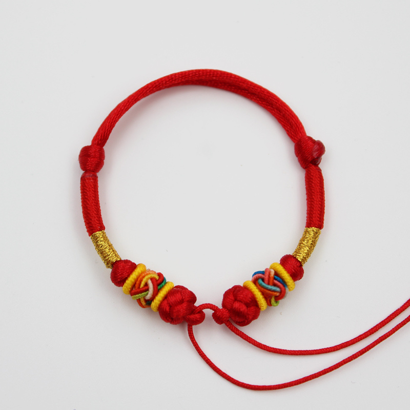 宝宝半成品手绳可穿珠原创设计婴儿童红绳子手链转运珠手绳可调节