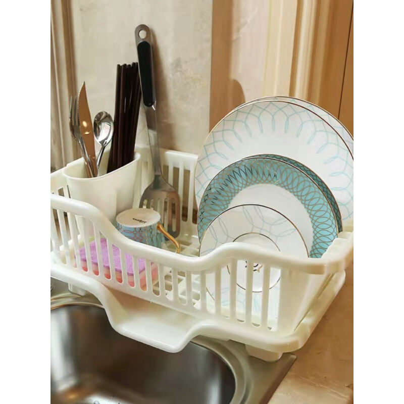 沥水碗架加厚塑料厨房碗盘筷子家用沥水篮收纳架餐具置物架免打孔