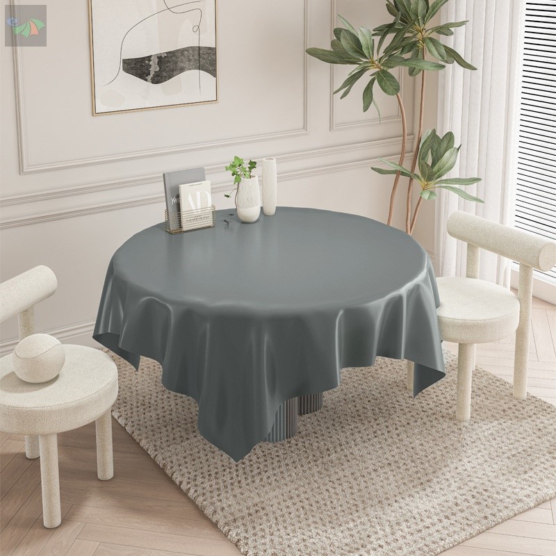 奶油小羊皮桌布纯色免洗防油防水氛围感高级茶几餐桌布防烫长方形