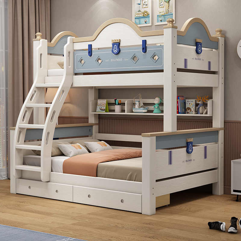实木上下床双层床儿童两层组合高低床大人子母床小户型上下铺木床
