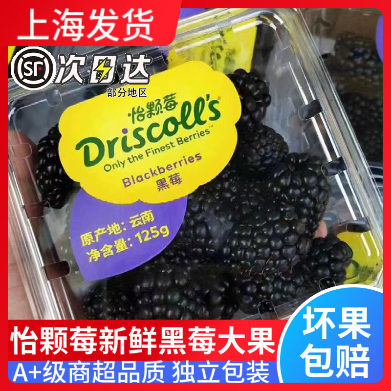 云南怡颗莓黑莓鲜果新鲜孕妇水果覆盆子稀有黑树莓当季顺丰包邮2