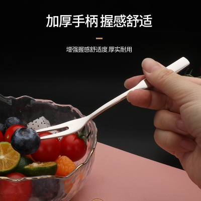 美沃316不锈钢水果叉 食品级甜品叉 月饼多用叉 水果签欧式餐具