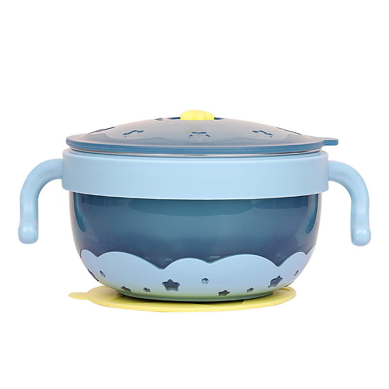 注水婴儿辅食碗可拆洗防烫套装勺儿童餐具保温碗吸盘碗宝宝不锈钢
