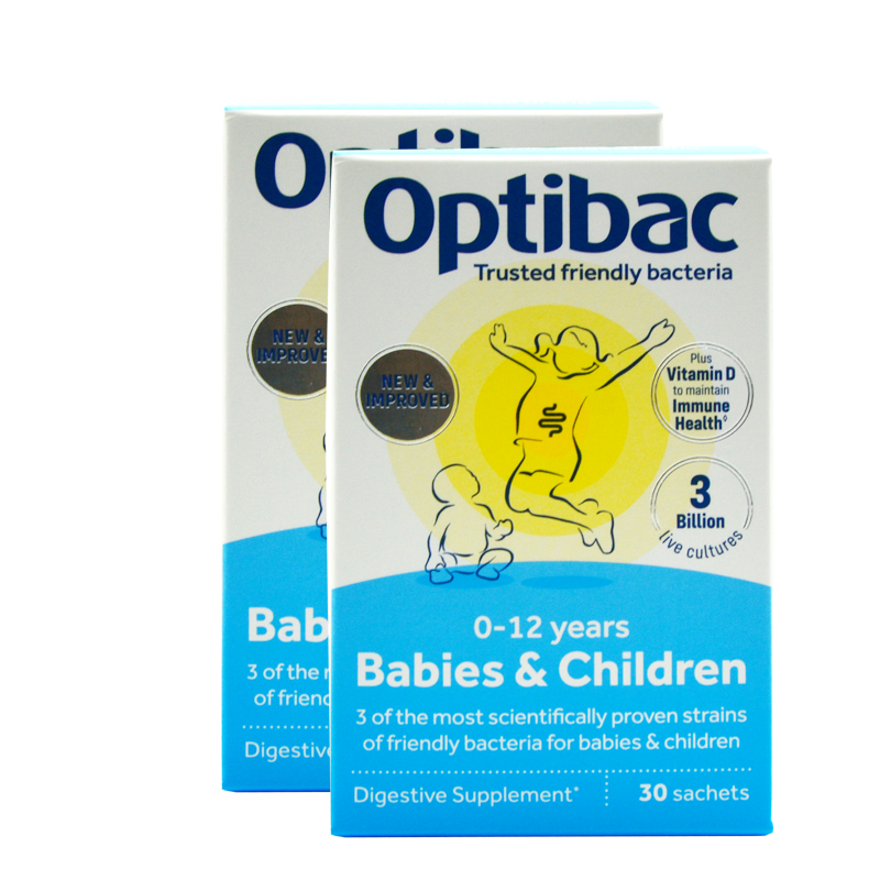 24年12月 英国Optibac活性益生菌儿童孕妇哺乳期益生菌粉30包2盒