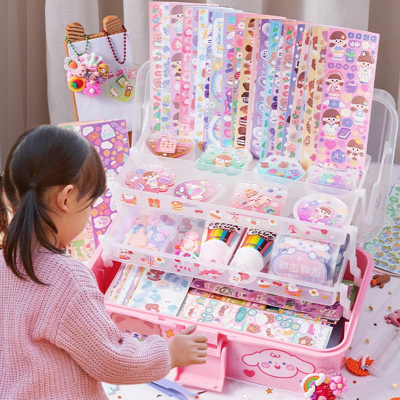 女孩手工diy玩具奶油胶咕卡套装贴纸幼儿园儿童diy手工制作材料包