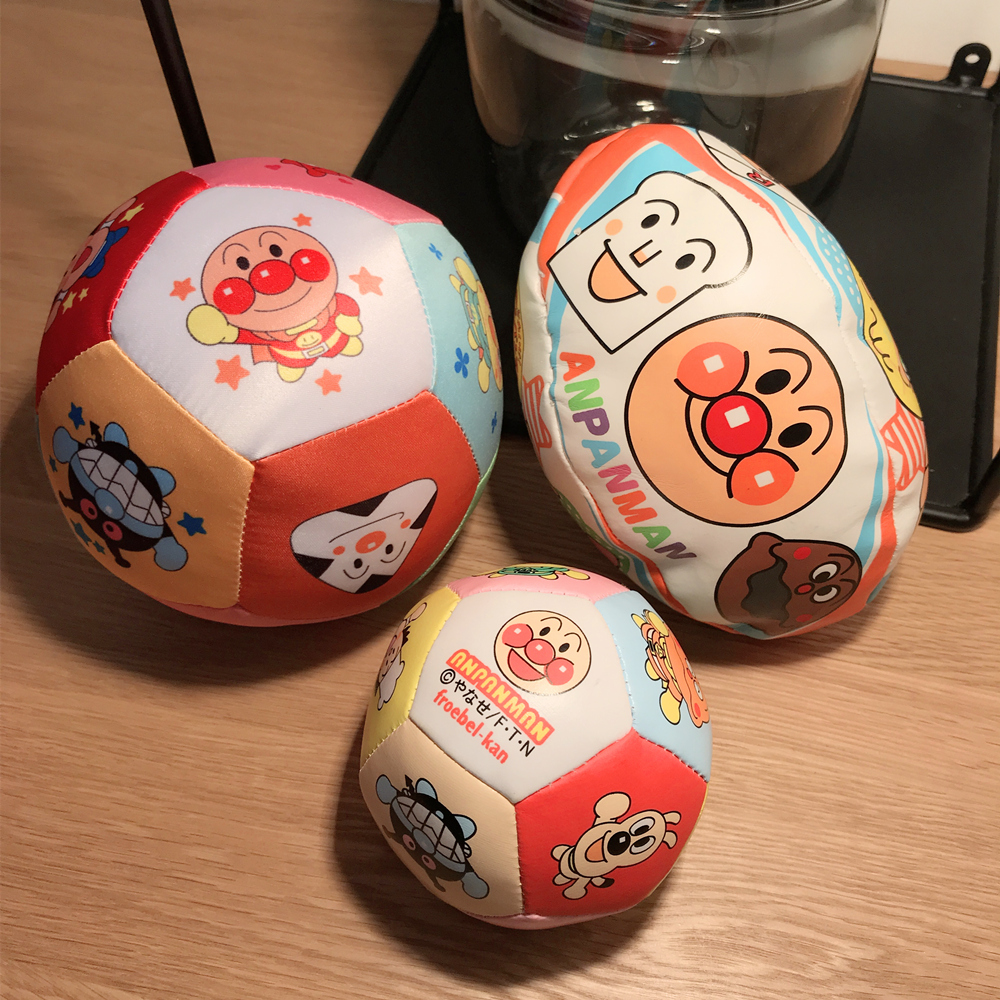 日本面包超人婴儿童超柔软小皮球宝宝足球安全材质练抓握安抚玩具