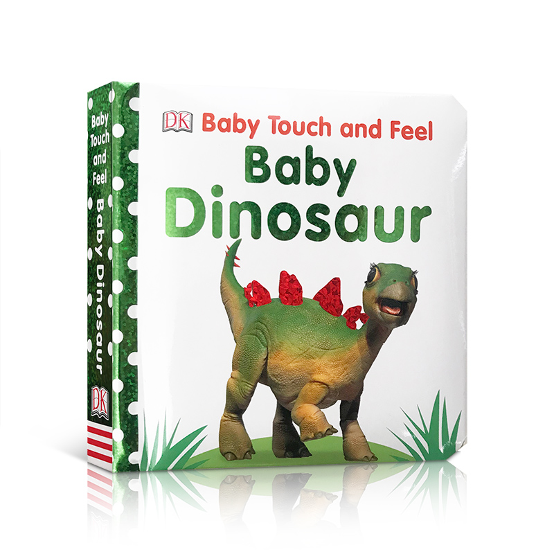 英文原版 Baby Touch and Feel Baby Dinosaur小恐龙 亲子育儿启蒙早教认知图画书感官智力开发低幼儿童纸板宝宝触摸书 DK出版