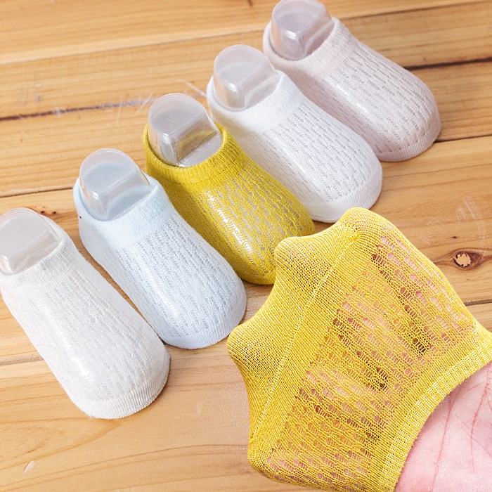急速发货6-12个月婴儿袜子夏季薄款纯棉儿童网眼短袜0-1-3岁宝宝