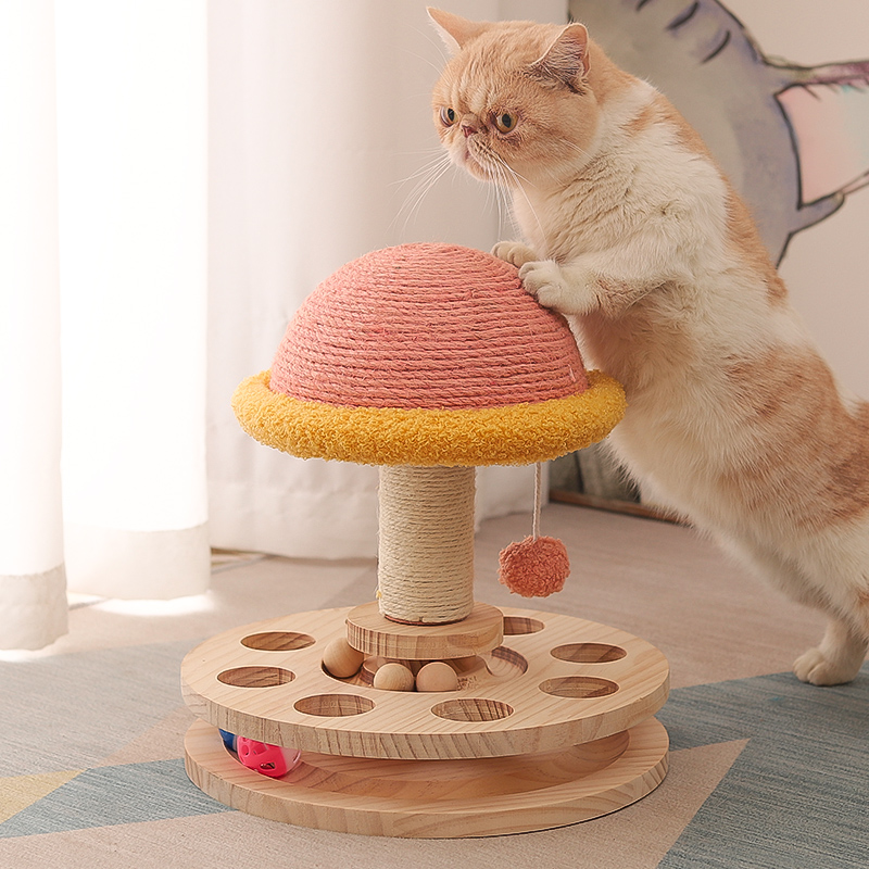 猫玩具转盘球猫抓板猫爬架耐咬自嗨解闷逗猫幼猫剑麻宠物猫咪用品