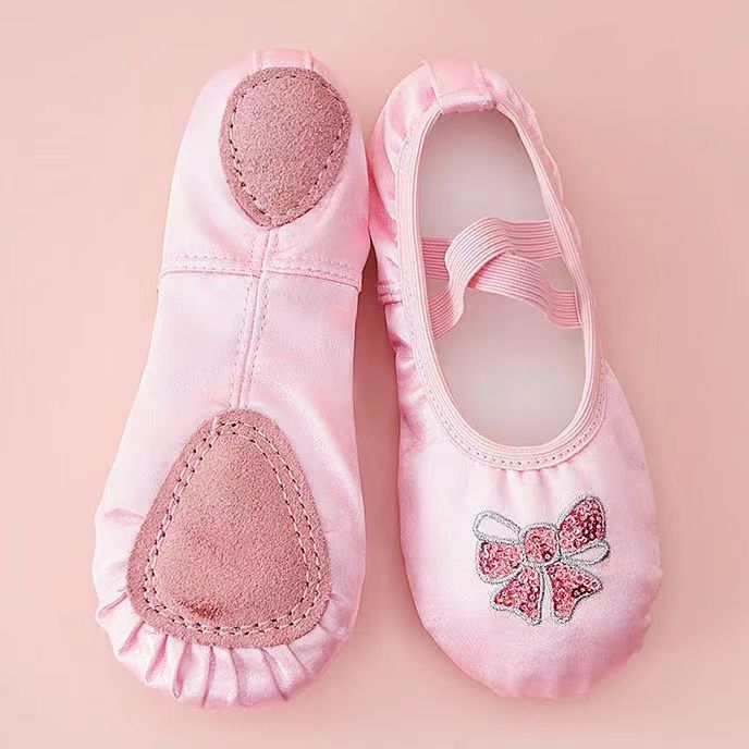 粉色女童儿童舞蹈鞋女软底练功鞋跳舞夏女孩中国芭蕾舞鞋幼儿夏季