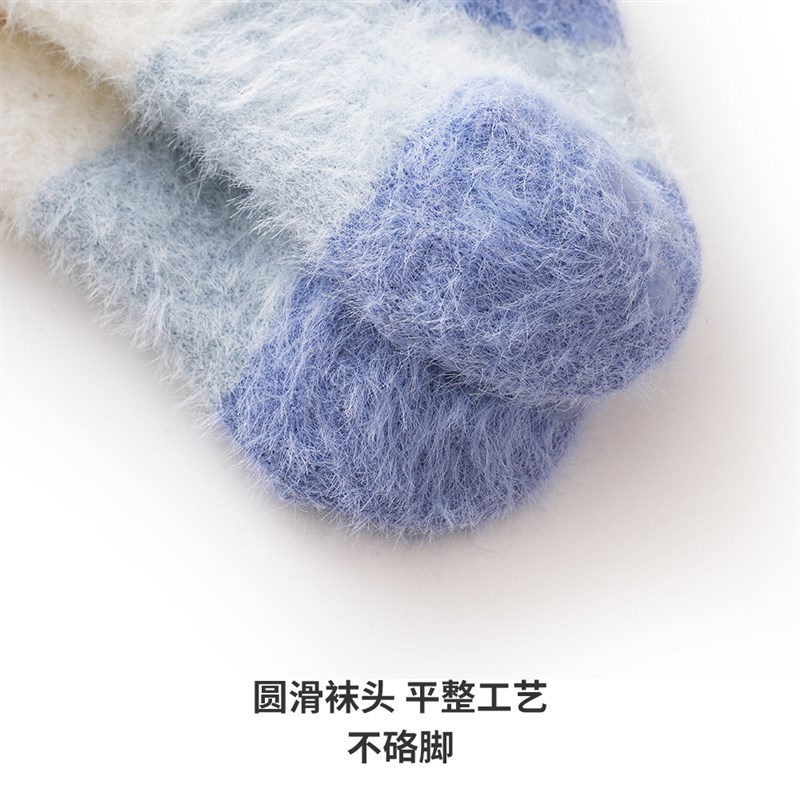 新生婴儿儿袜子0-3月季筒加厚宝宝中瑚筒袜地板袜婴儿冬b3rkO2kj