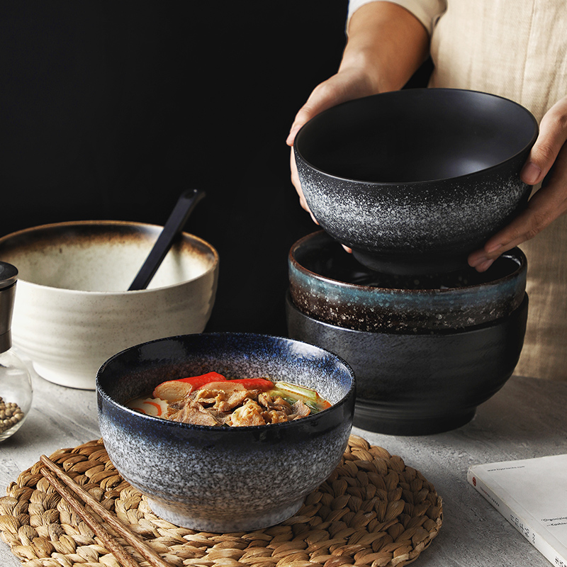 日式陶瓷碗单个拉面碗餐具吃面大碗家用面条和风饭碗汤碗大号创意