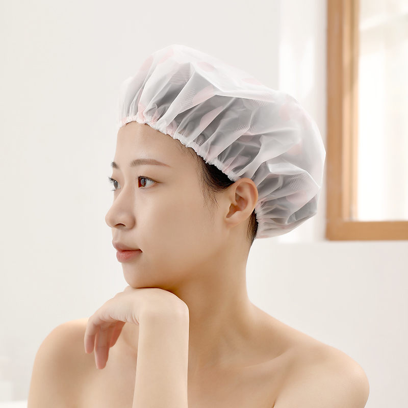 日本防水浴帽女款洗澡沐浴头发罩加厚头套洗漱洗脸洗发防油烟帽子