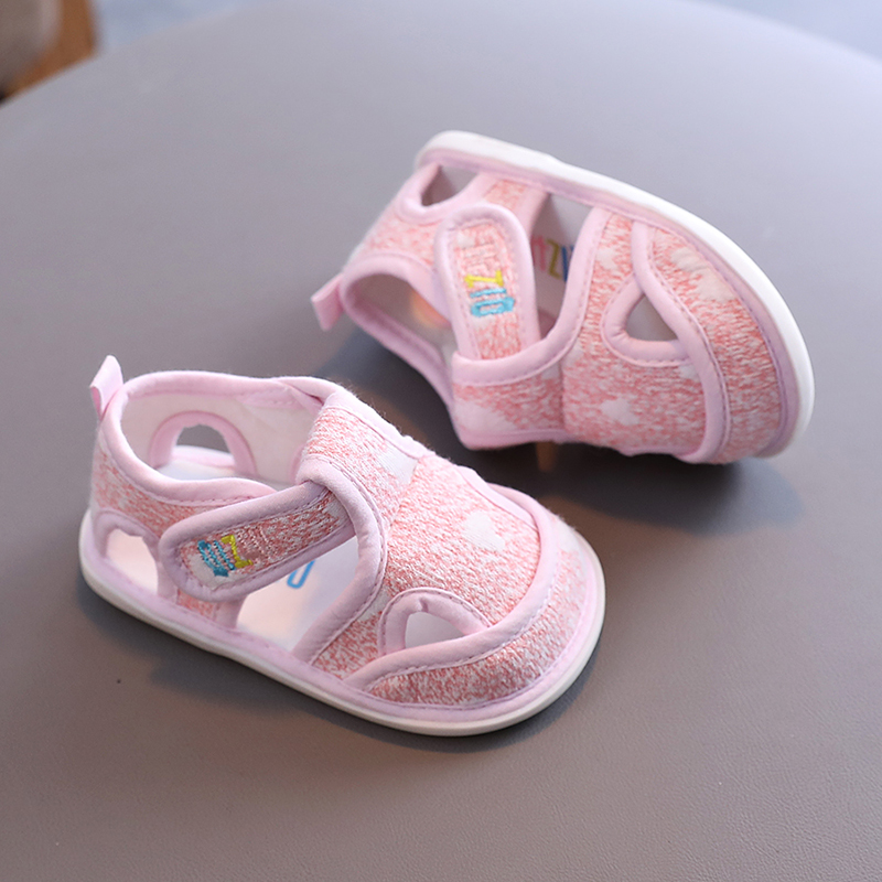 宝宝凉鞋学步鞋夏季6-8-12个月软底防滑男0一1岁女透气布婴儿鞋子