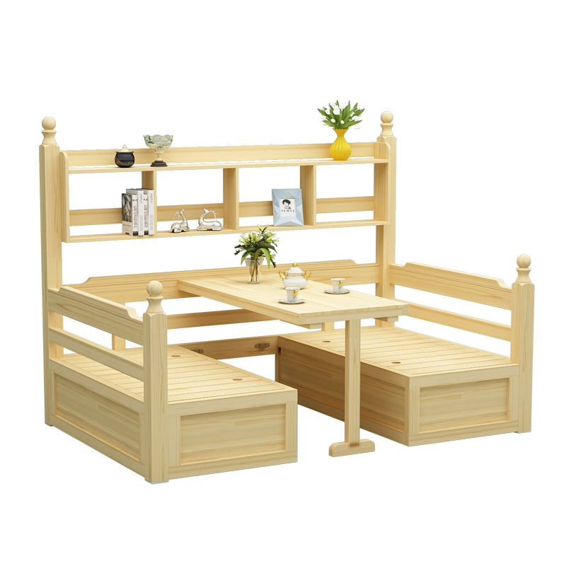 推荐沙发床实木可折叠客厅多功能两用小户型1.2双人儿童床带书桌