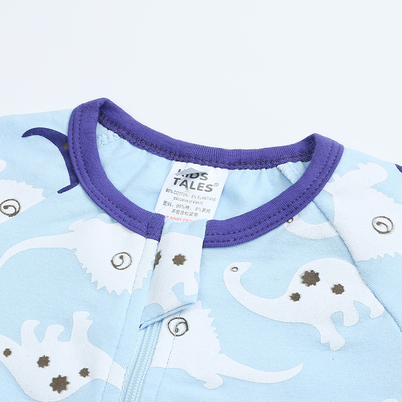 厂家婴儿夏季空调服棉短袖连身衣薄款ins新品宝宝睡衣新生儿衣服
