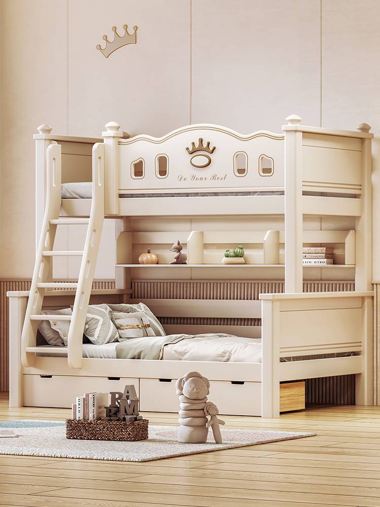 上下床全实木姐弟儿童床小户型组合双层高低两层子母床1.8m上下铺