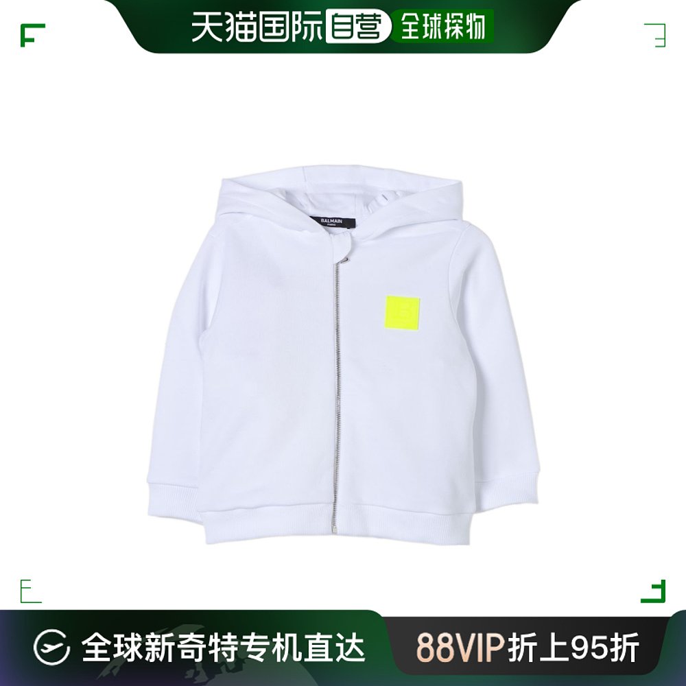 香港直邮Balmain 巴尔曼 婴儿 logo贴花拉链卫衣童装 BU4610Z0081