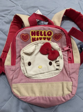 Sanrio Hello Kitty幼童专用布质可洗双肩包后背包收纳包