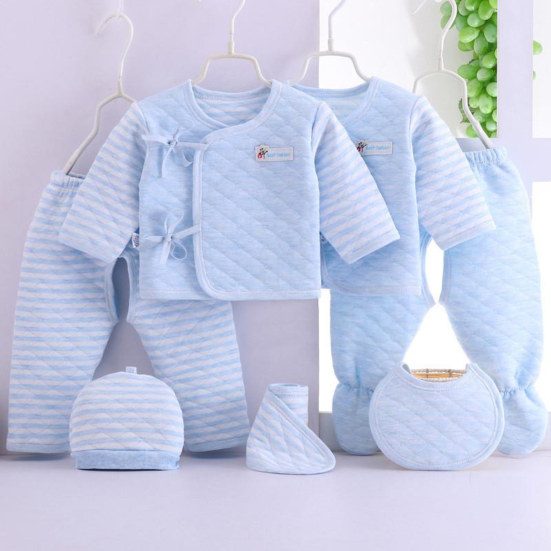 新生儿秋冬季保暖7件套内衣套装婴儿内衣初生儿用品满月宝宝礼盒