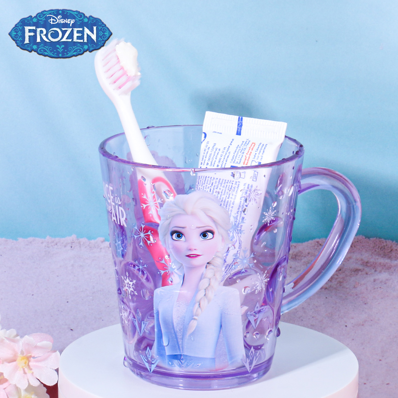 迪士尼儿童刷牙杯子爱莎女孩艾莎公主牙杯宝宝漱口杯冰雪奇缘水杯