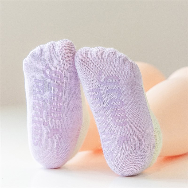 网红甜舔家0-3岁宝贝袜子 纯棉婴儿学步袜男女童宝宝儿童船型袜止