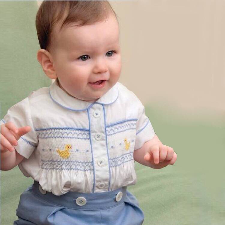 欧美夏乔治同款男婴童套装高端定制生日周岁礼服西班牙英伦风帅气