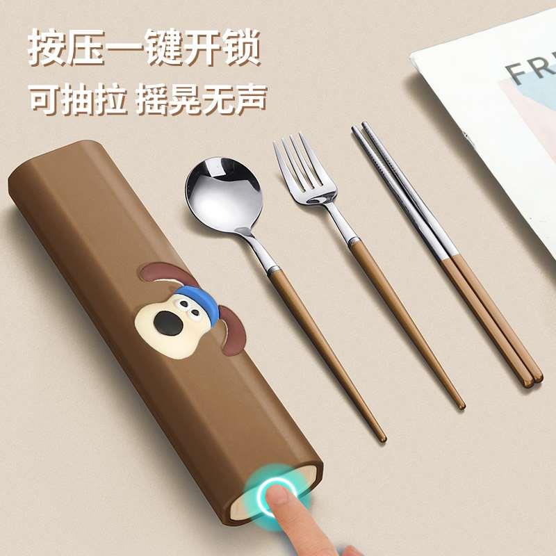 新疆包邮百货筷子勺子三件套装小学生上学专用儿童便携餐具单一人