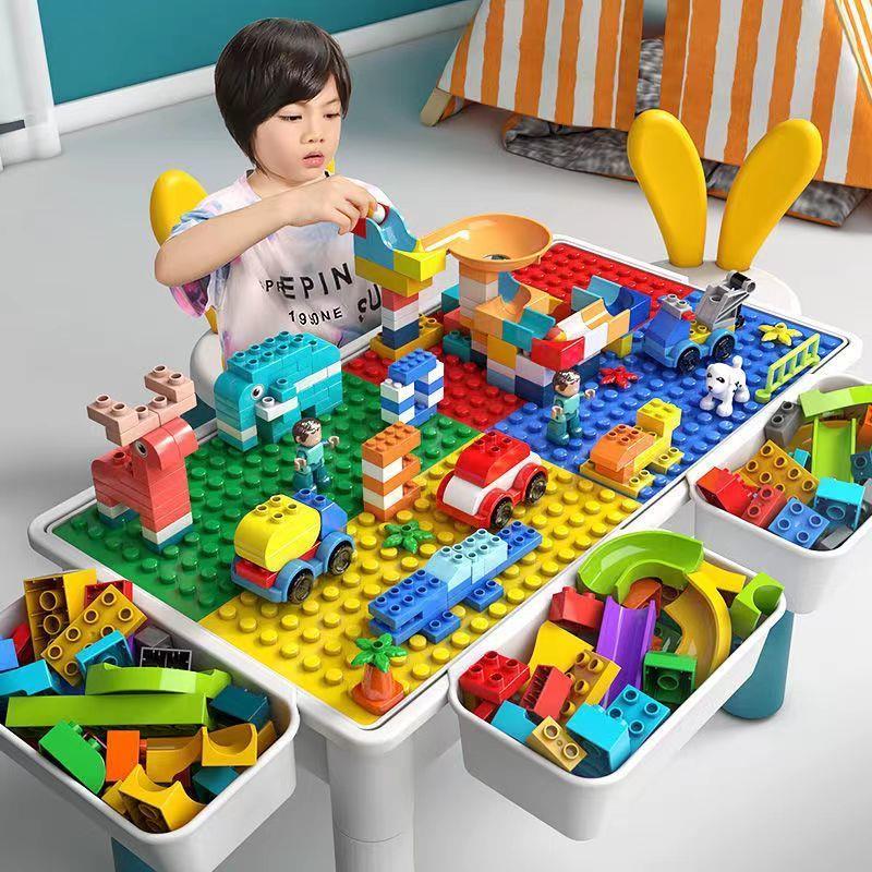 童积儿木桌子功大颗粒男孩754女孩益智能力多拼装玩具桌宝宝动脑