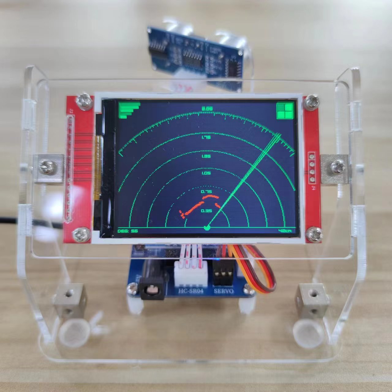新款超声波雷达扫描学生科技制作diy创意玩具手工少儿编程探测机