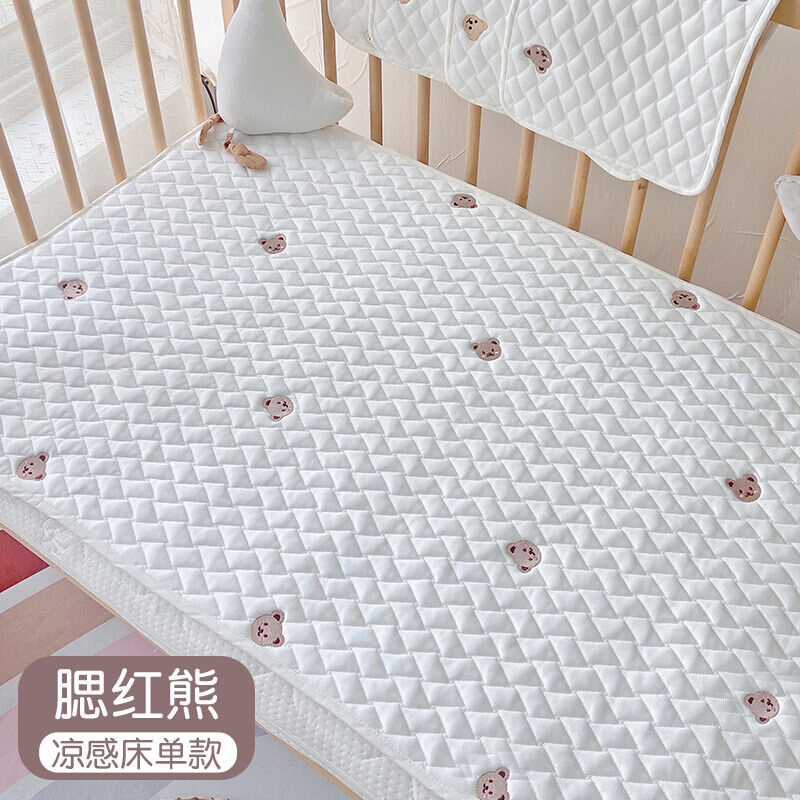 凉席婴儿可用透气吸汗幼儿园午睡儿童凉感冰丝软床笠夏季宝宝床单