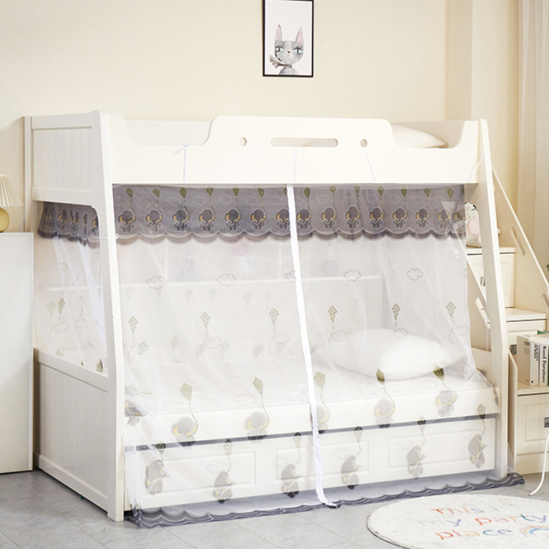 子母床蚊帐下铺专用1.5米上下铺梯形双层床家用上下床1.2儿童拉链