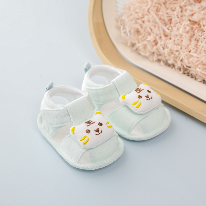 夏季婴儿学步凉鞋软底宝宝3-12个月男宝室内防滑透气布鞋