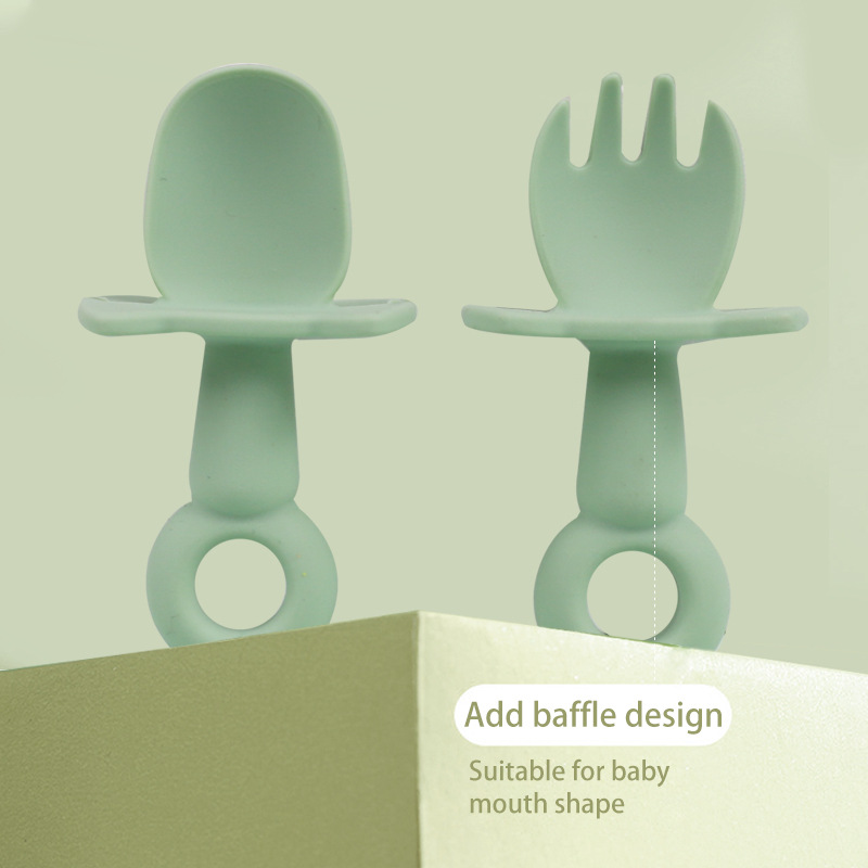 婴儿用品宝宝硅胶软勺儿童喂养餐具学吃饭训练勺子喂水辅食勺