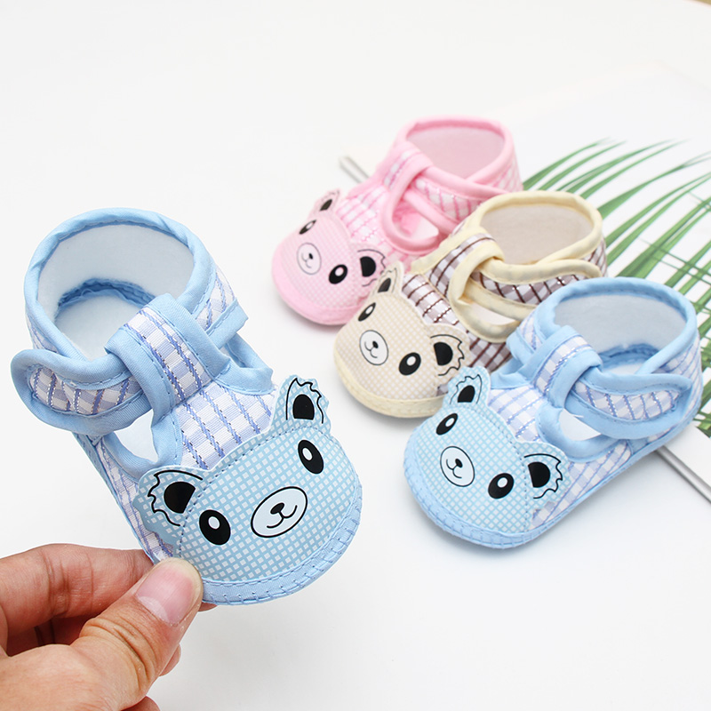 男宝宝凉鞋夏季6-12个月女宝宝鞋子婴儿软底包头纯棉布鞋学步鞋秋