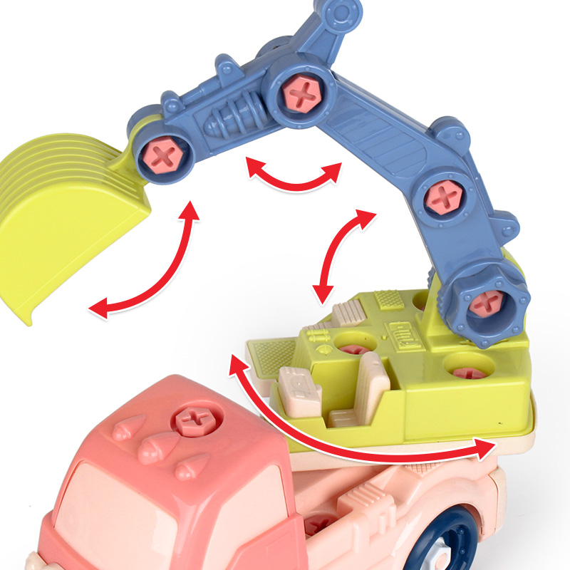 大号男孩拆装工程车送螺丝刀反复可拆卸组装车 宝宝益智动手玩具D