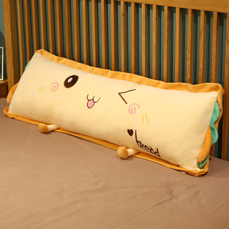 新品可爱面包枕头睡觉抱枕长条枕懒人床上玩偶公仔娃娃儿童女生日