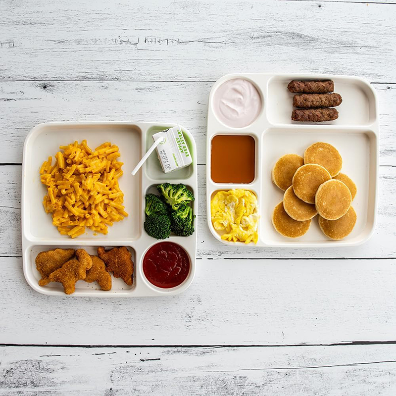 美国产 Nordic Ware 树脂分格餐盘塑料成人儿童早餐碟分食盘套装