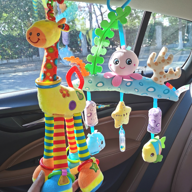 宝宝安全座椅摇铃床挂吊挂风铃婴儿车上车载手推车挂件安抚玩具