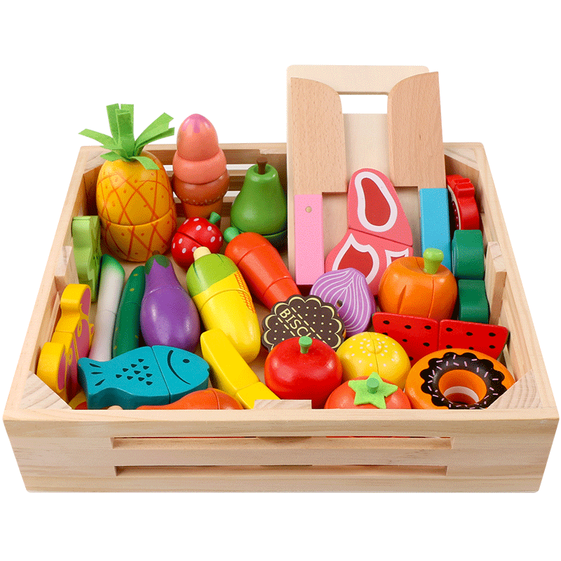 切切乐玩具水果过家家益智果蔬菜切切看儿童宝宝男孩女孩托盘套餐