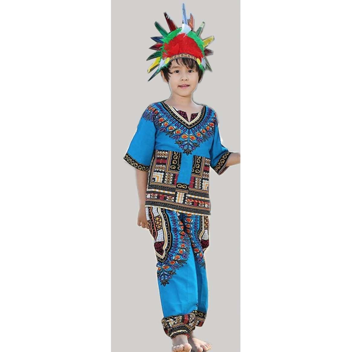 高档非洲鼓儿童演出服装套装特色舞蹈东南亚傣族印第安民族广场舞