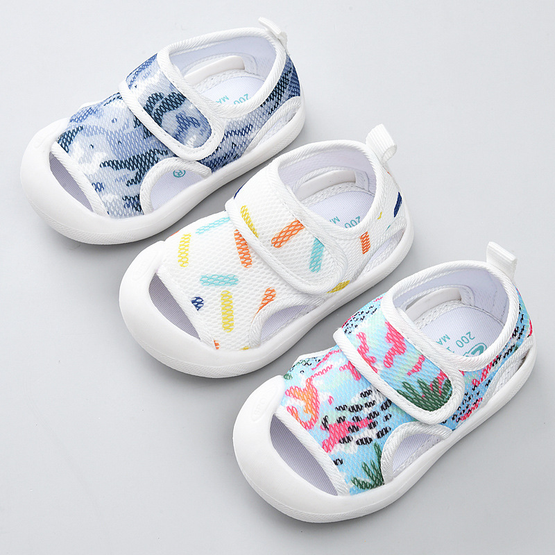 福美儿新款夏季小童鞋0--3岁男女宝宝鞋童鞋婴儿鞋包头防滑软底学